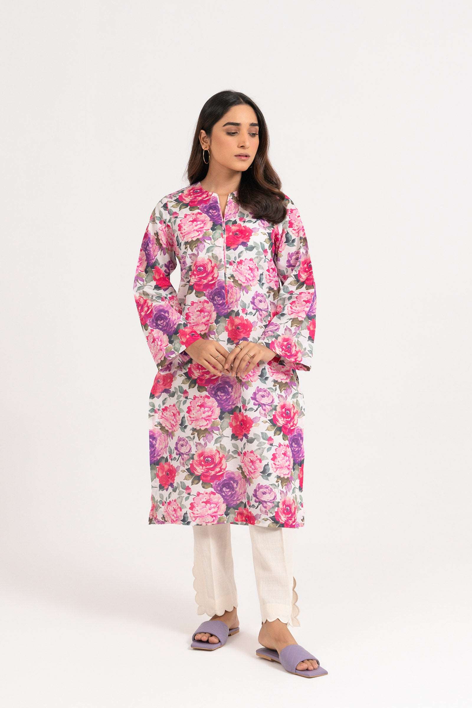 1 Piece Printed Lawn Shirt SUMMER-24