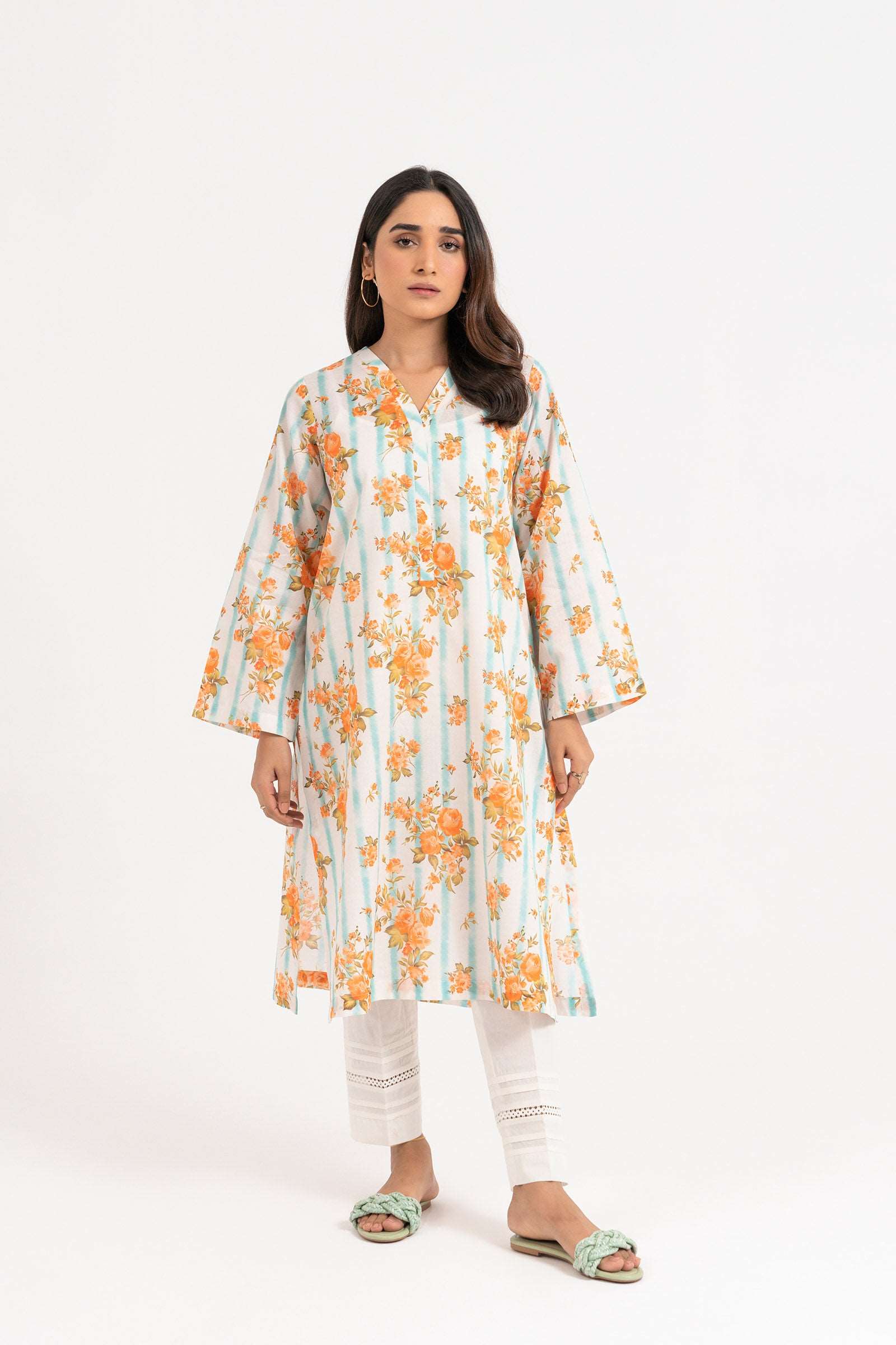 1 Piece Printed Lawn Shirt SUMMER-24