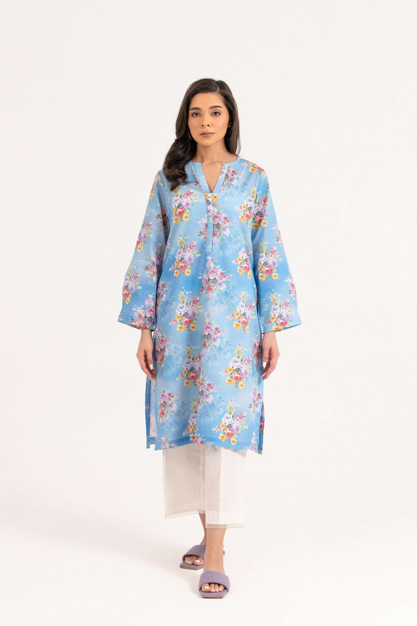 1 Piece Printed Lawn Shirt SUMMER-24