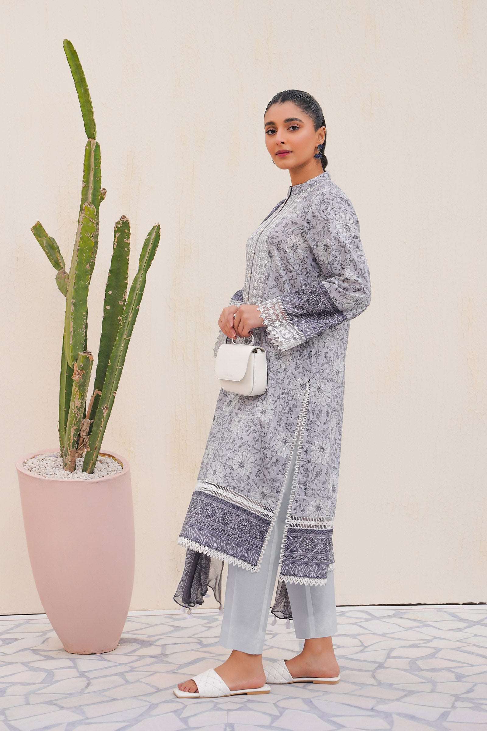 3 Piece Embroidered Cambric Suit SUMMER-24