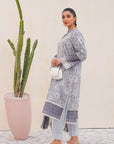 3 Piece Embroidered Cambric Suit SUMMER-24