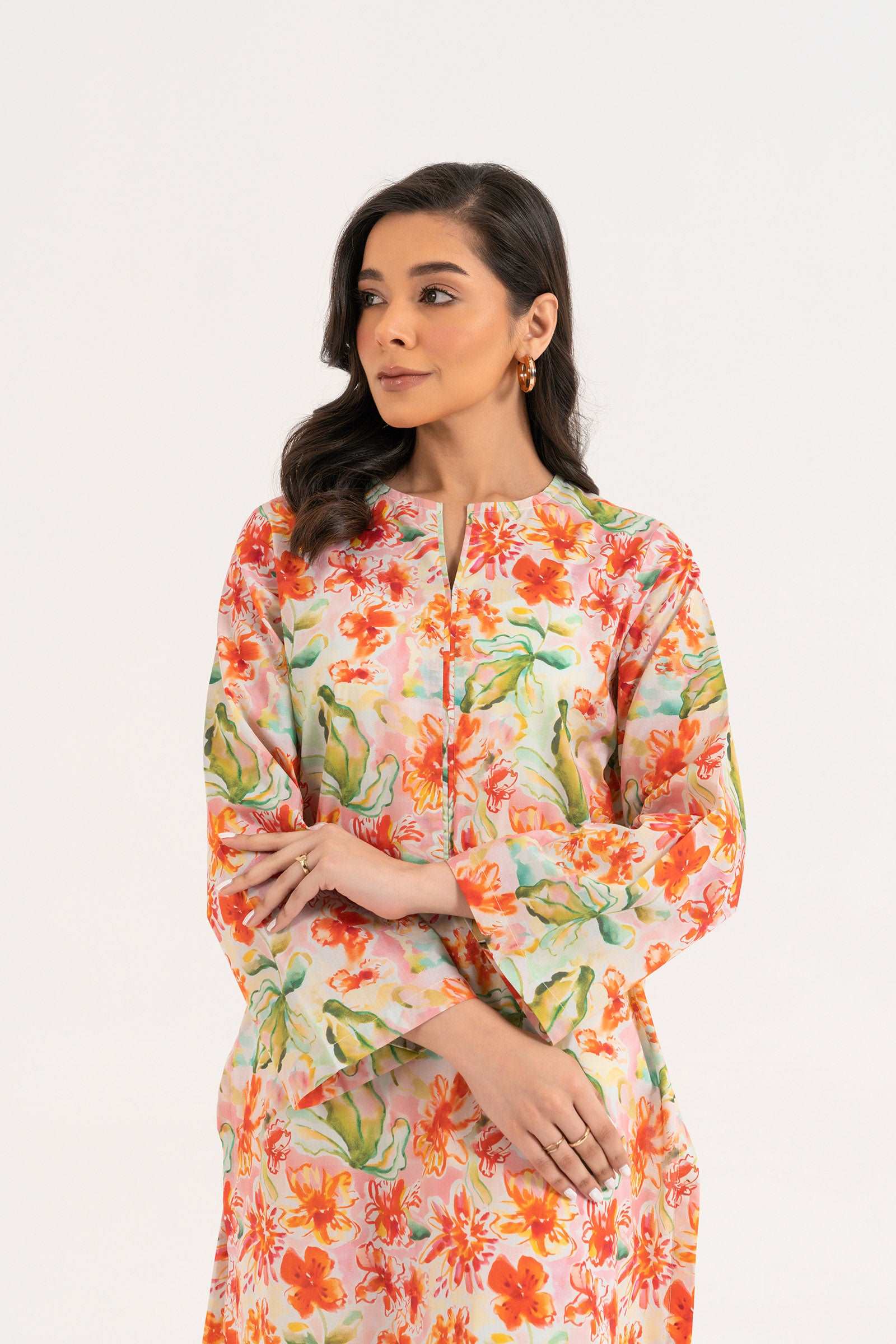 1 Piece Printed Lawn Shirt SUMMER-24