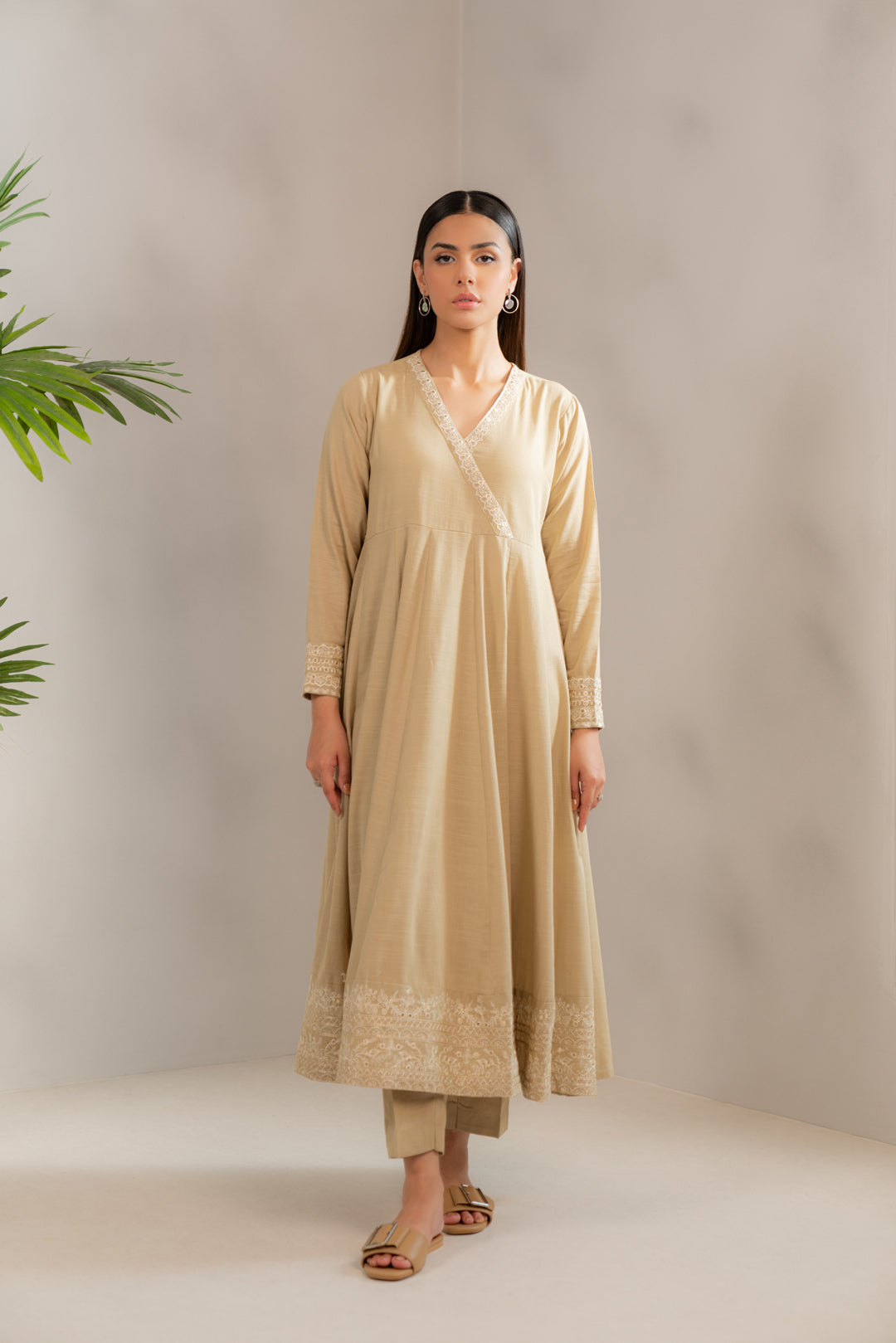 2 Piece Karandi Suit Beige