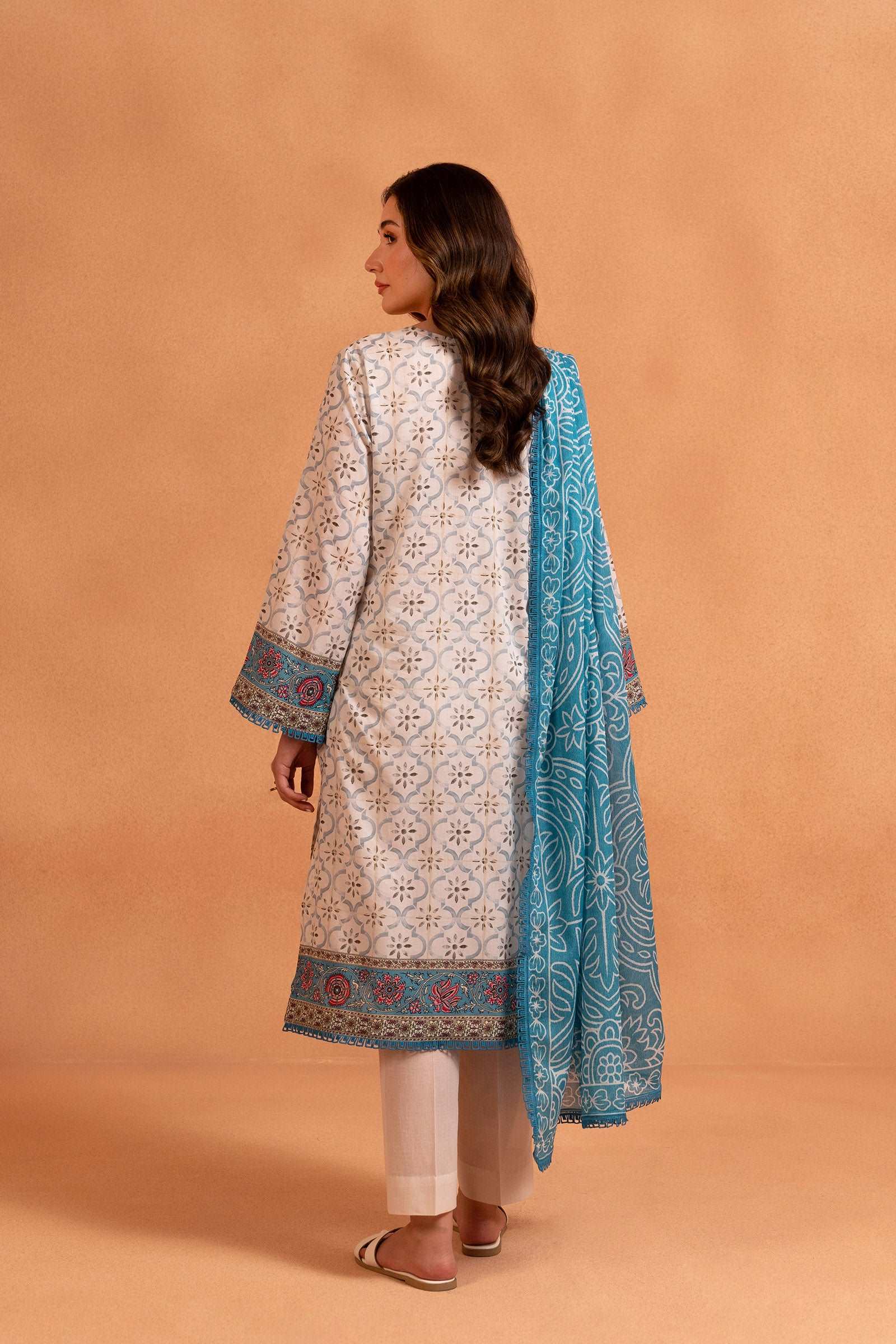 2 Piece Printed Lawn Voile Suit Beyond East Official