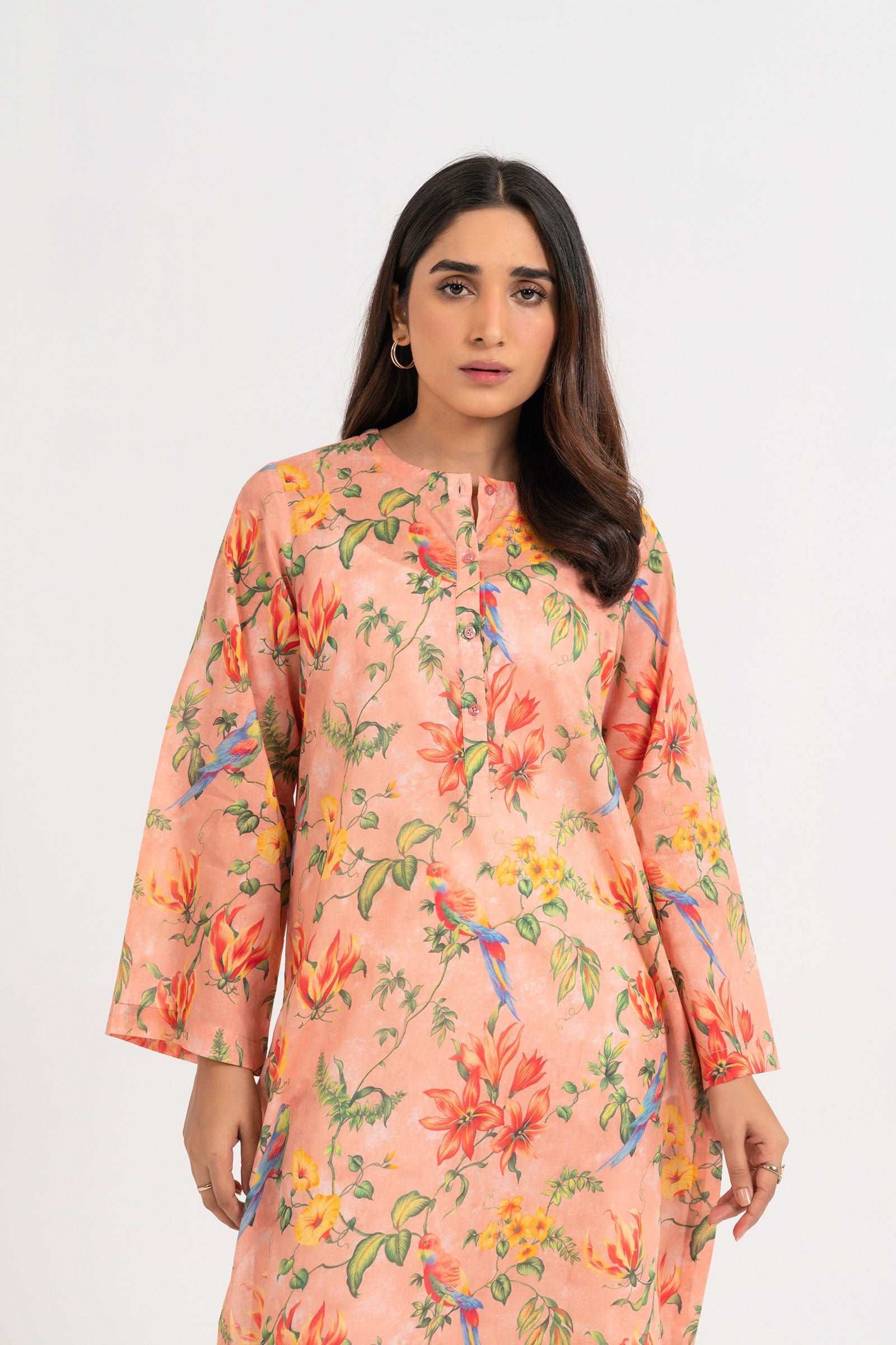 1 Piece Printed Lawn Shirt SUMMER-24