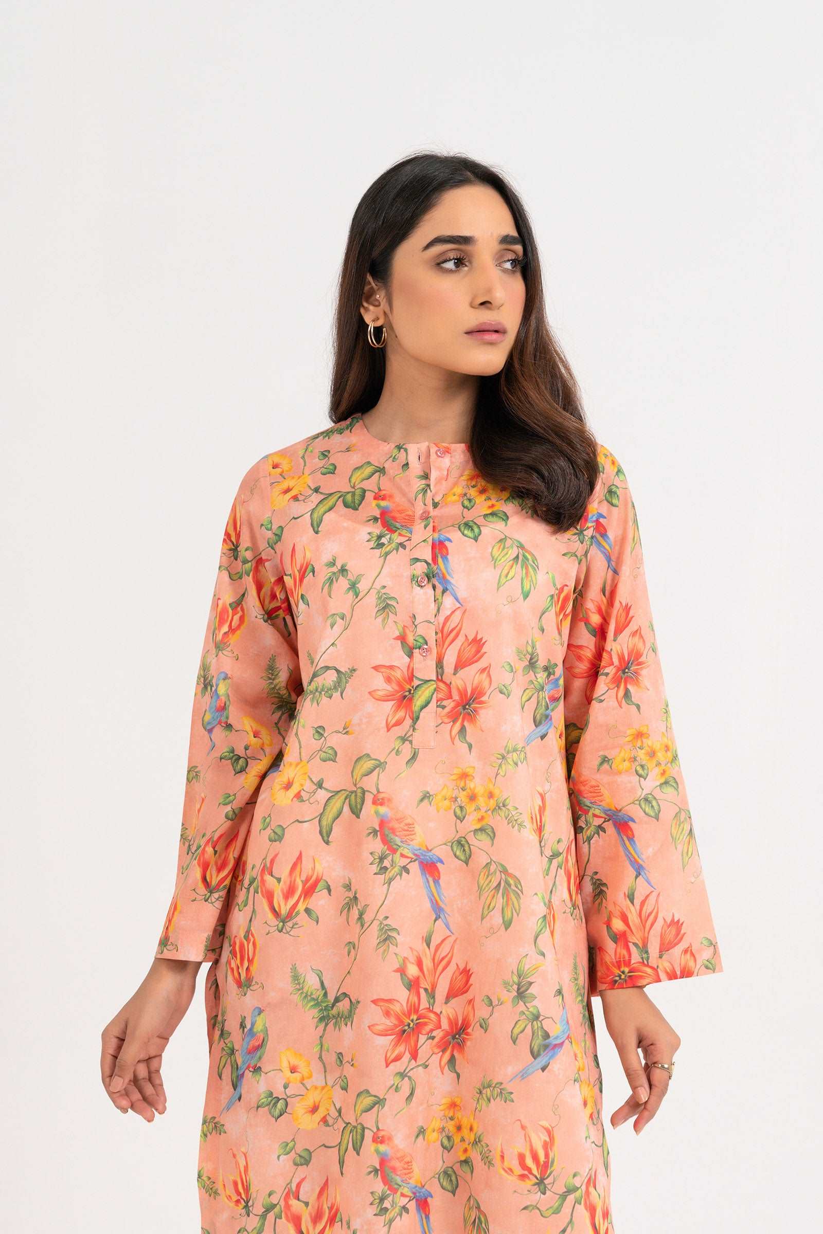 1 Piece Printed Lawn Shirt SUMMER-24