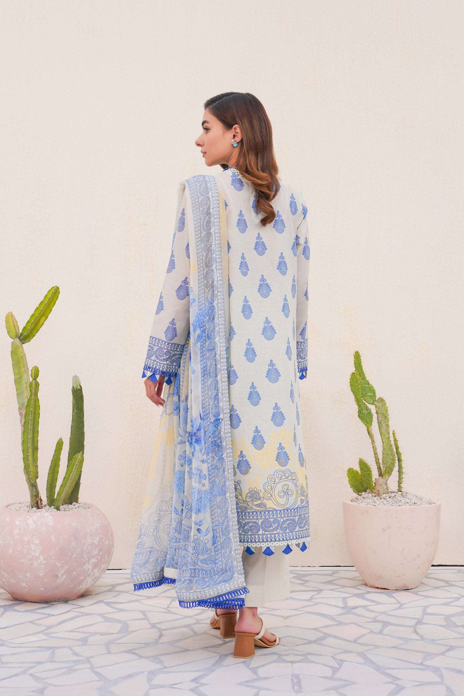 3 Piece Embroidered Cambric Suit SUMMER-24