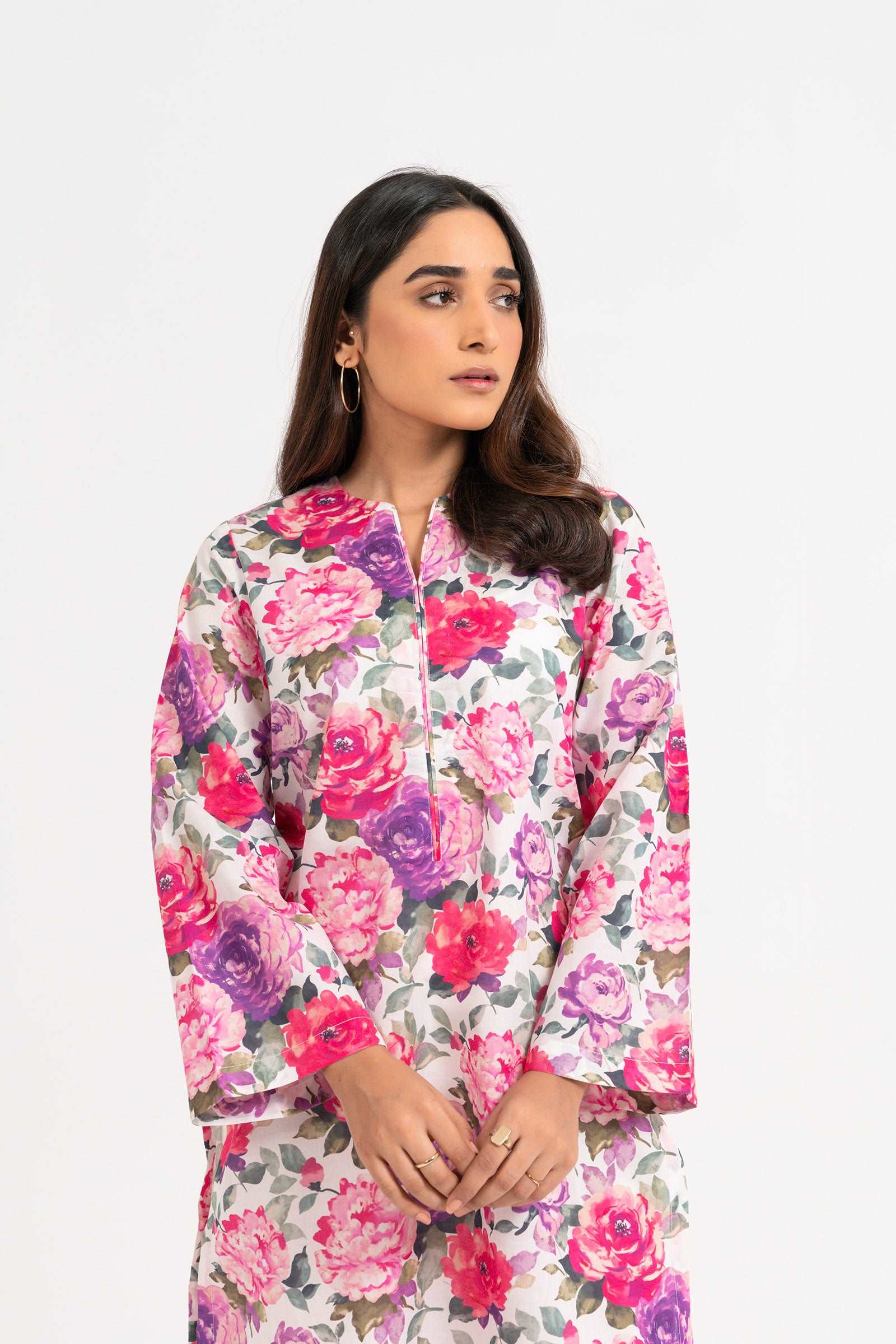 1 Piece Printed Lawn Shirt SUMMER-24