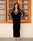 1 Piece Embroidered Velvet Kaftan