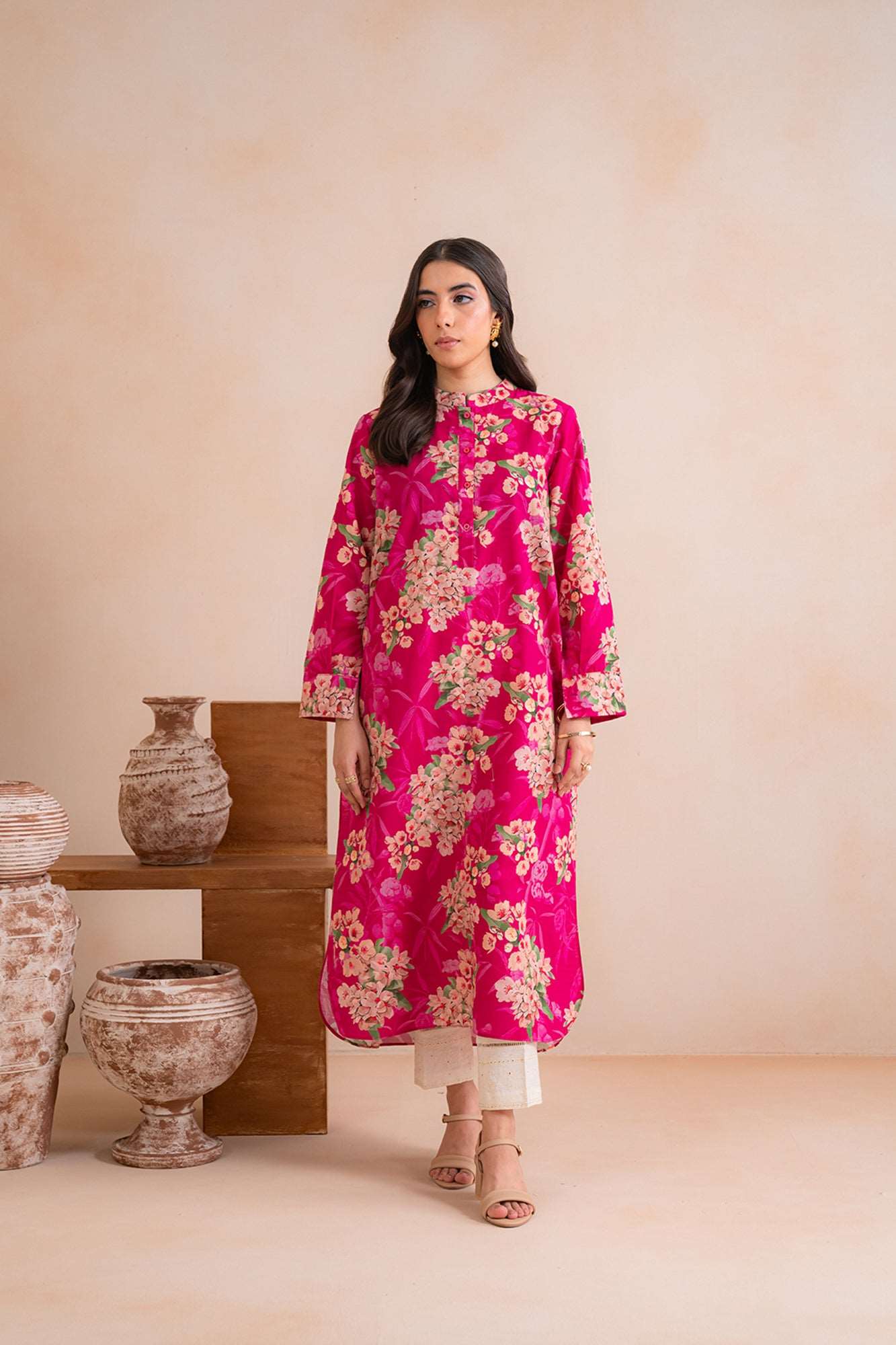 1 Piece Printed Khaddar Shirt Unstitched Winter-24