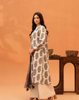 2 Piece Printed Khaddar Suit Unstitched Winter-24