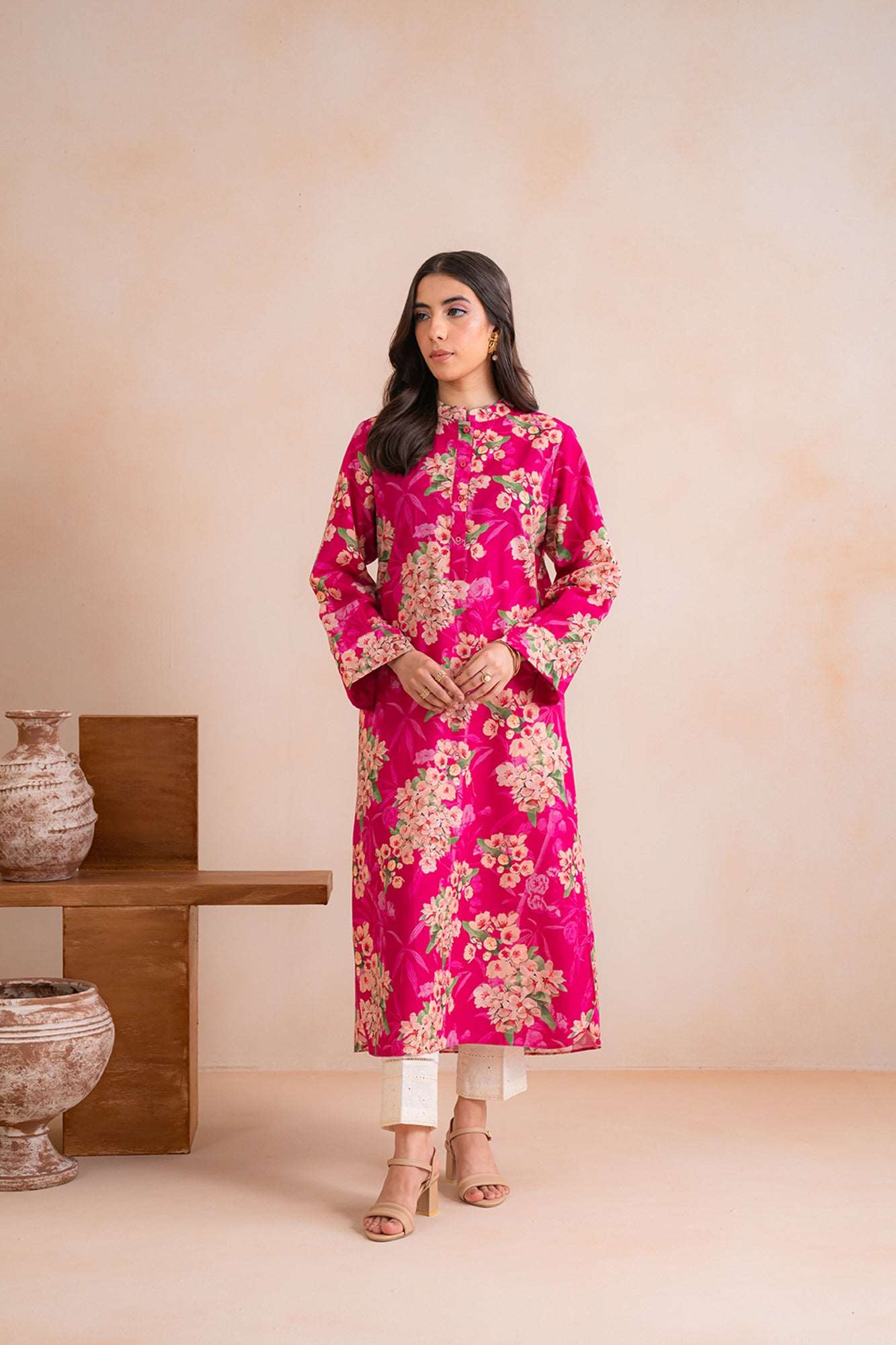 1 Piece Printed Khaddar Shirt Unstitched Winter-24