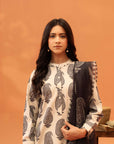 2 Piece Printed Khaddar Suit Unstitched Winter-24