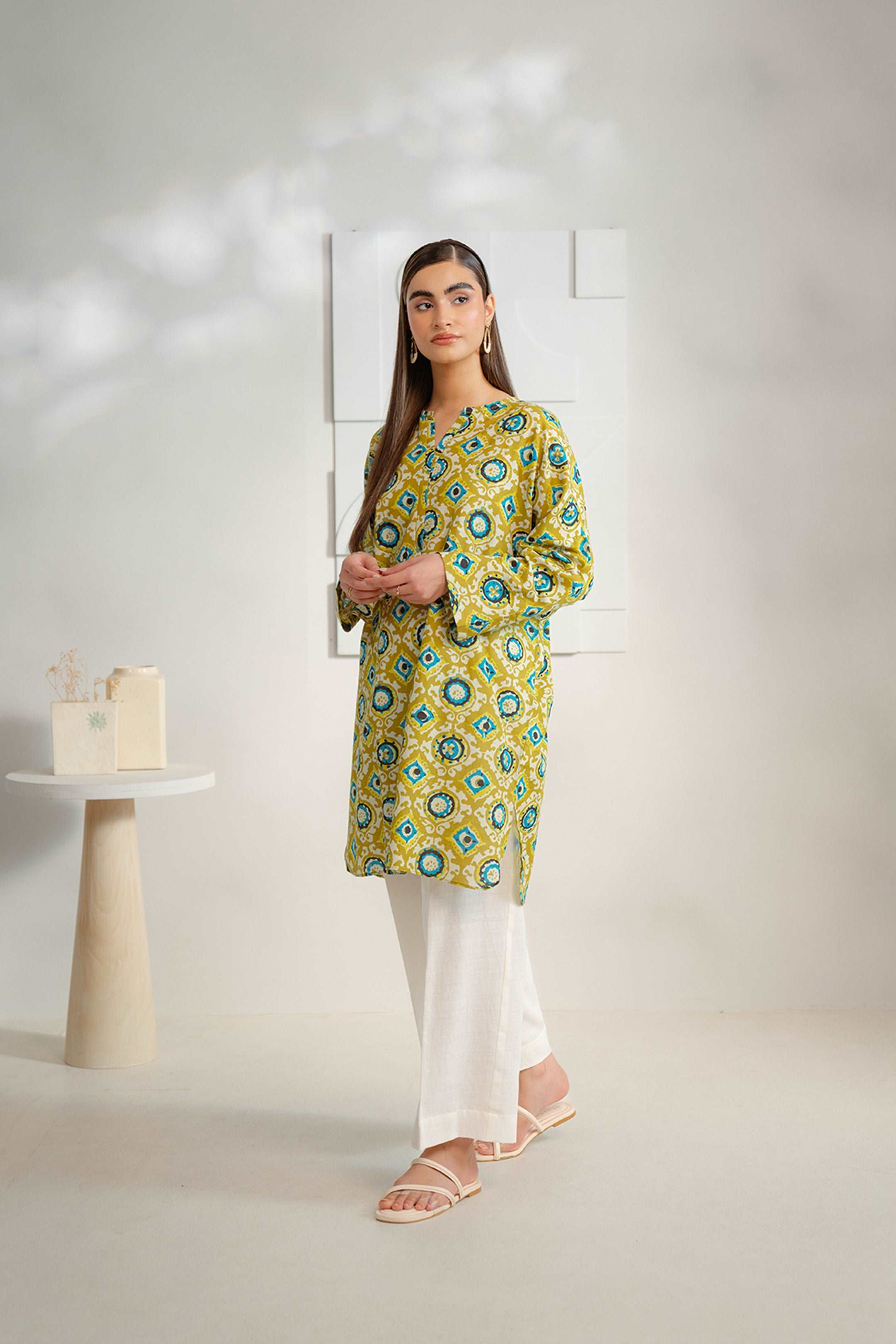 1 Piece Printed Khaddar Shirt Pret Winter-24