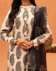 2 Piece Printed Khaddar Suit Unstitched Winter-24