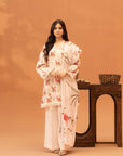 3 Piece Printed Khaddar Suit Unstitched Winter-24