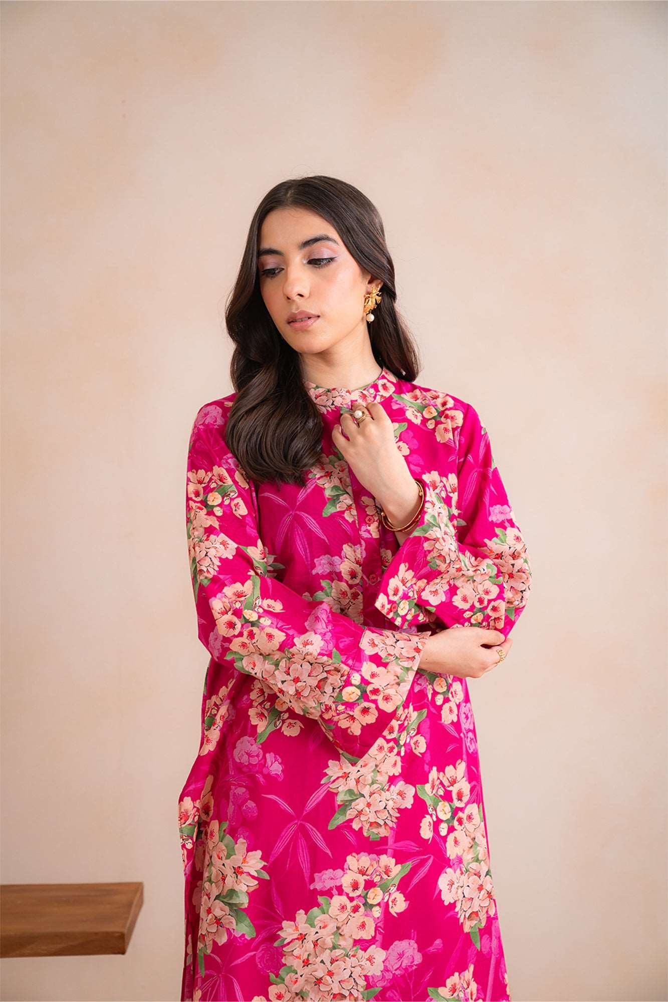 1 Piece Printed Khaddar Shirt Unstitched Winter-24