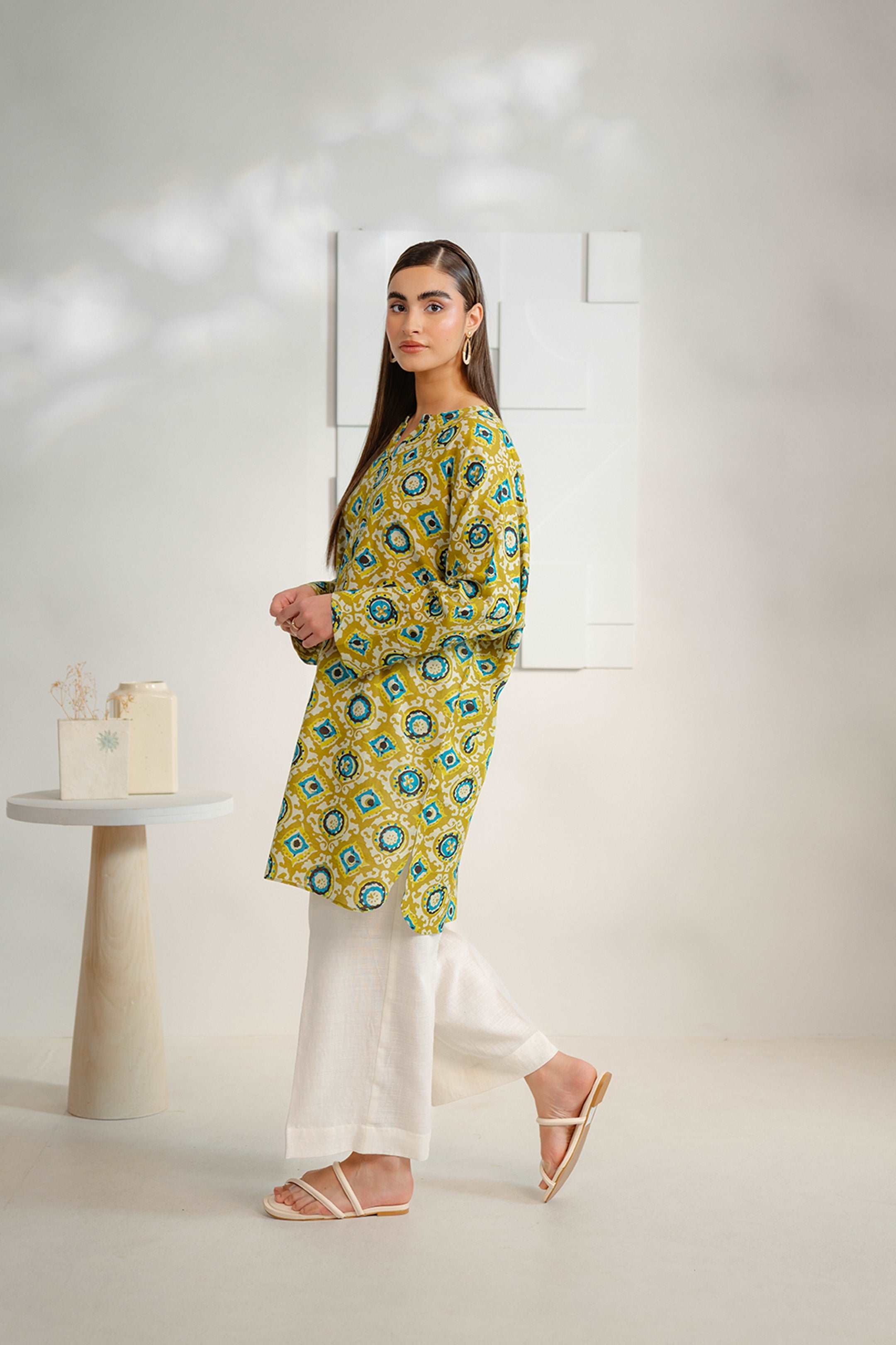 1 Piece Printed Khaddar Shirt Pret Winter-24