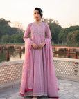 3 Piece Embroidered Cotton Net Suit