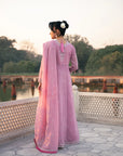 3 Piece Embroidered Cotton Net Suit