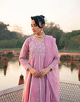 3 Piece Embroidered Cotton Net Suit