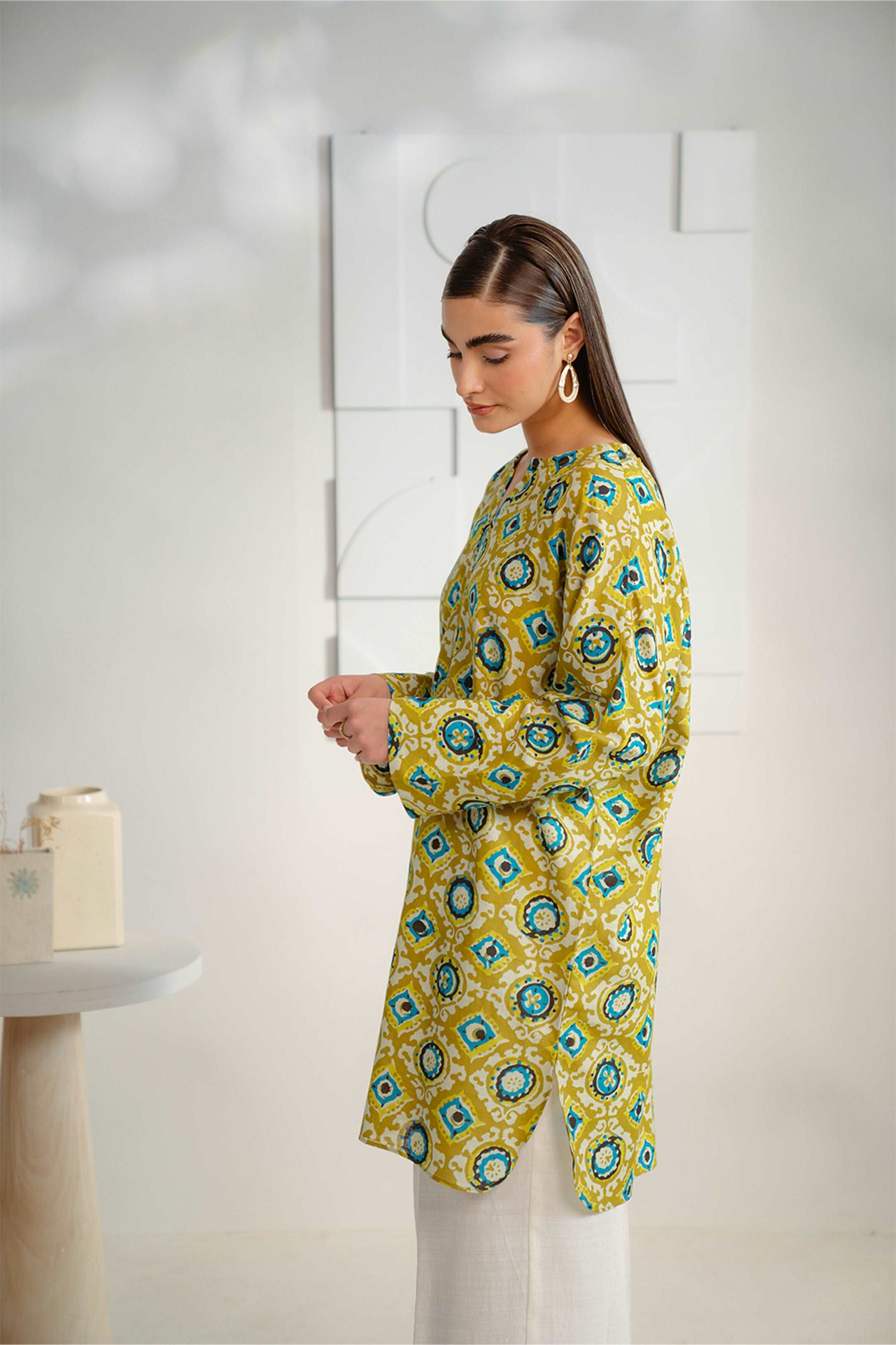 1 Piece Printed Khaddar Shirt Pret Winter-24