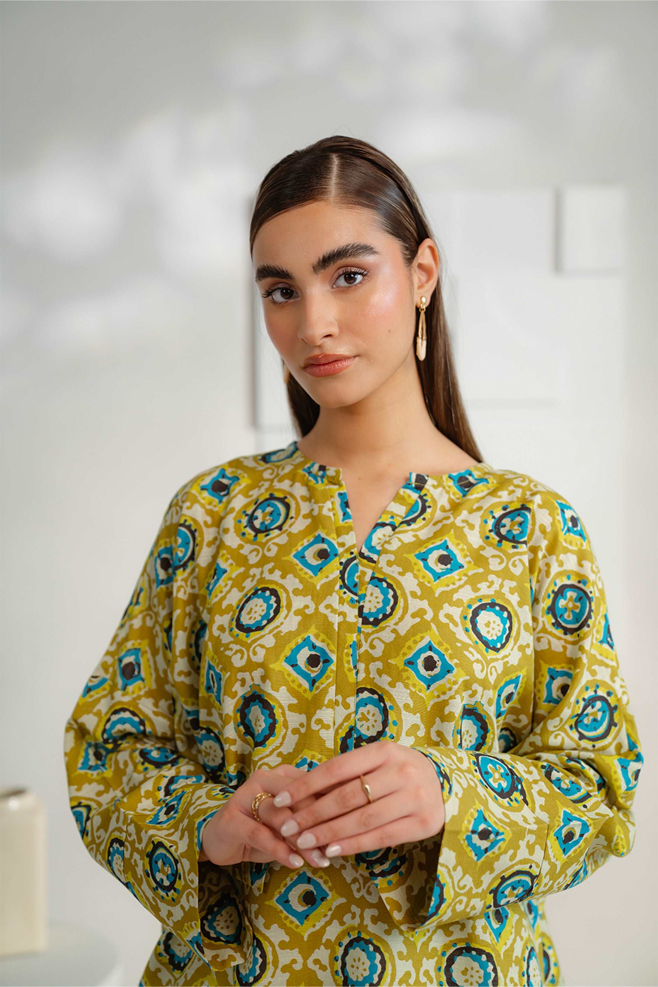 1 Piece Printed Khaddar Shirt Pret Winter-24