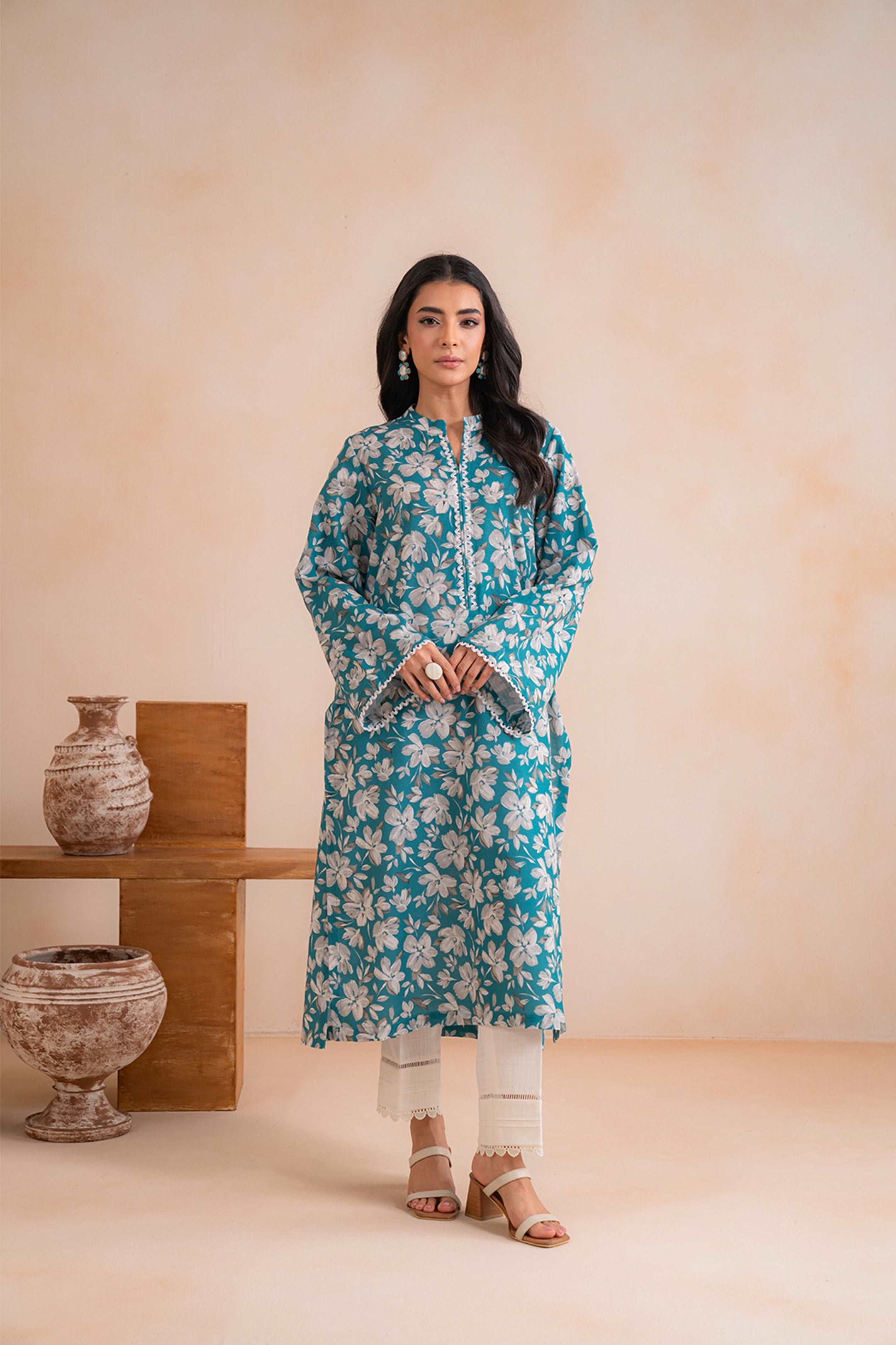 1 Piece Printed Khaddar Shirt Unstitched Winter-24