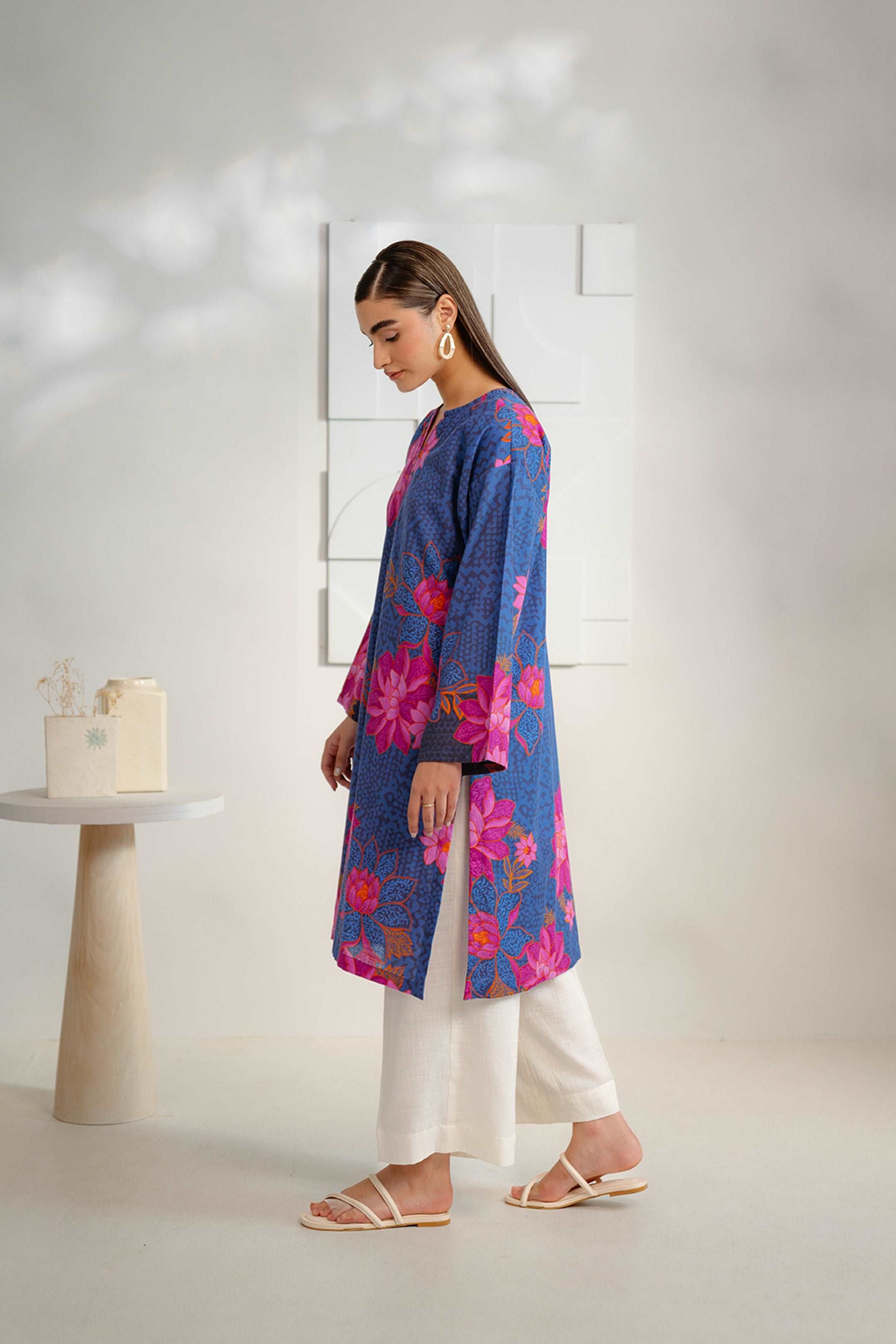 1 Piece Printed Khaddar Shirt Pret Winter-24