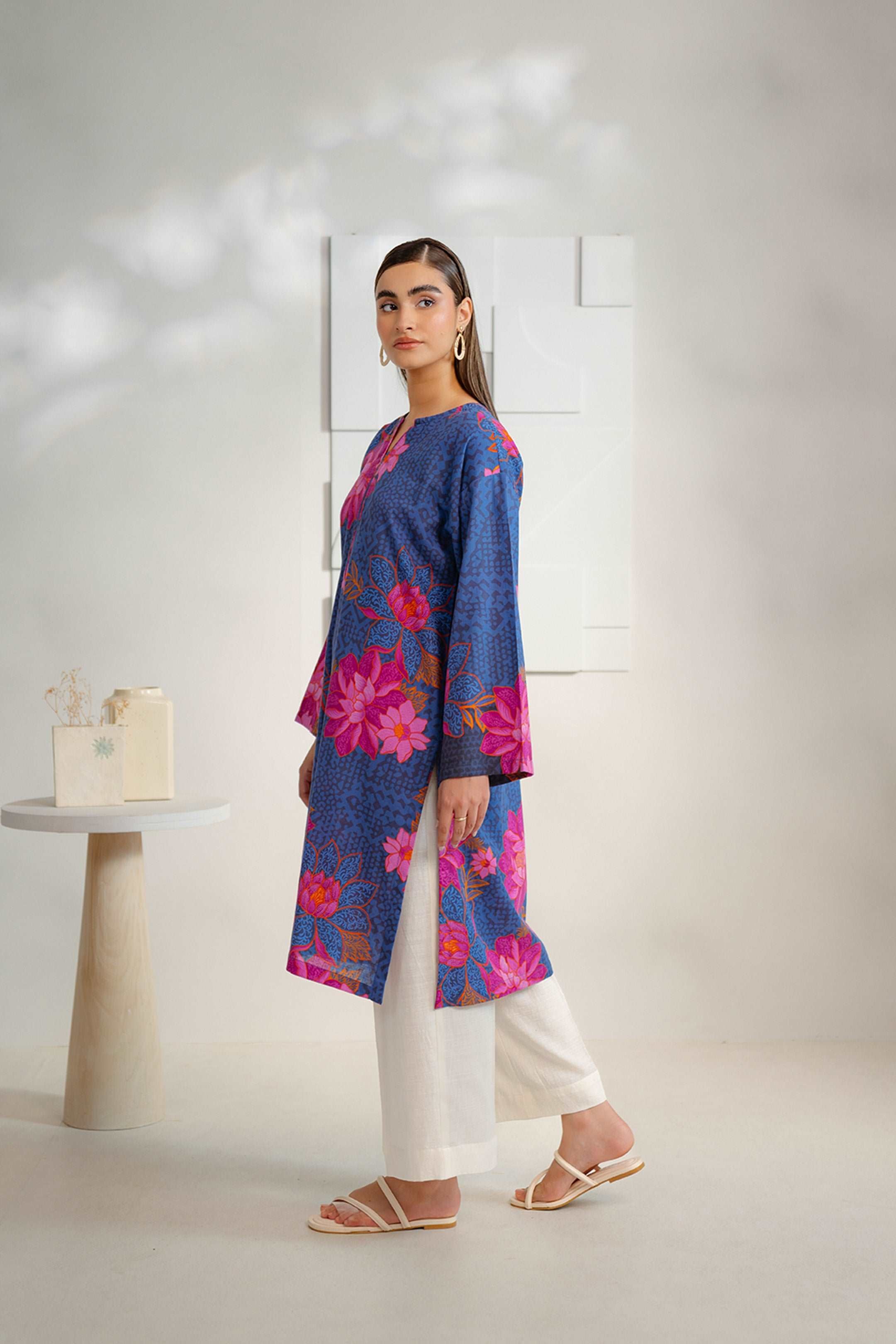 1 Piece Printed Khaddar Shirt Pret Winter-24