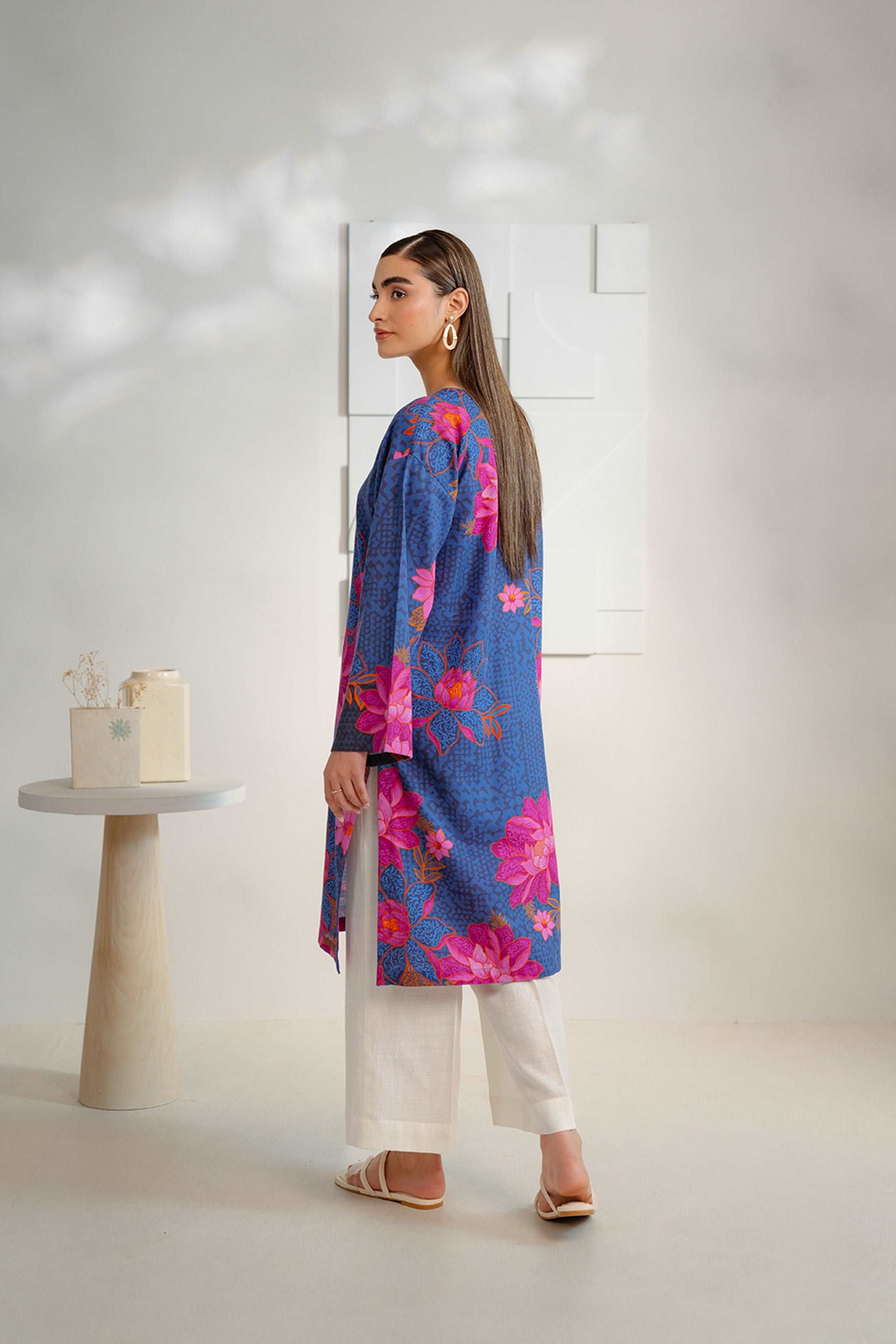 1 Piece Printed Khaddar Shirt Pret Winter-24