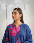 1 Piece Printed Khaddar Shirt Pret Winter-24