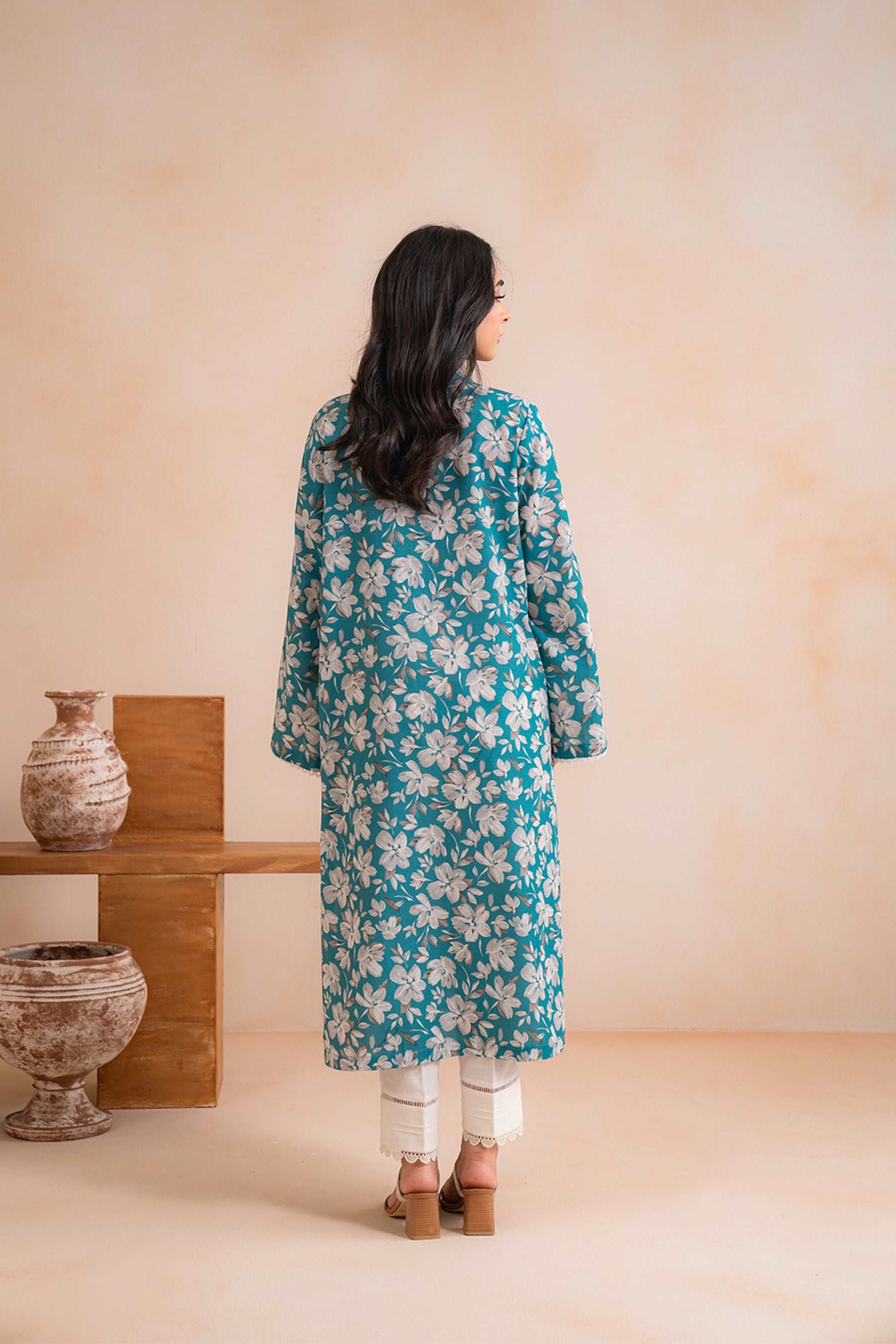 1 Piece Printed Khaddar Shirt Unstitched Winter-24