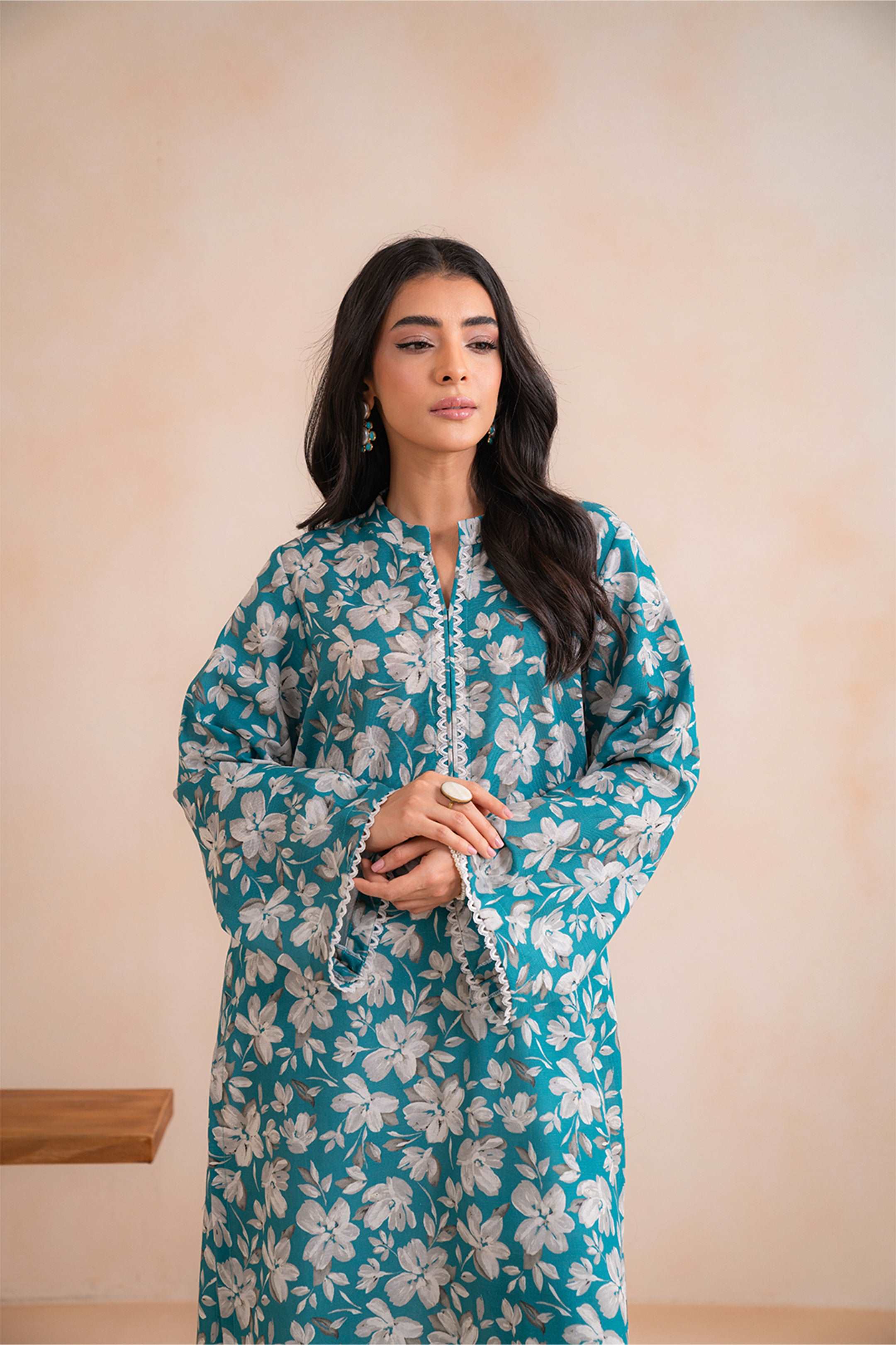 1 Piece Printed Khaddar Shirt Unstitched Winter-24