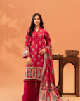 3 Piece Printed Khaddar Suit Unstitched Winter-24