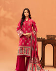 3 Piece Printed Khaddar Suit Unstitched Winter-24