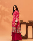 3 Piece Printed Khaddar Suit Unstitched Winter-24