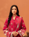 3 Piece Printed Khaddar Suit Unstitched Winter-24