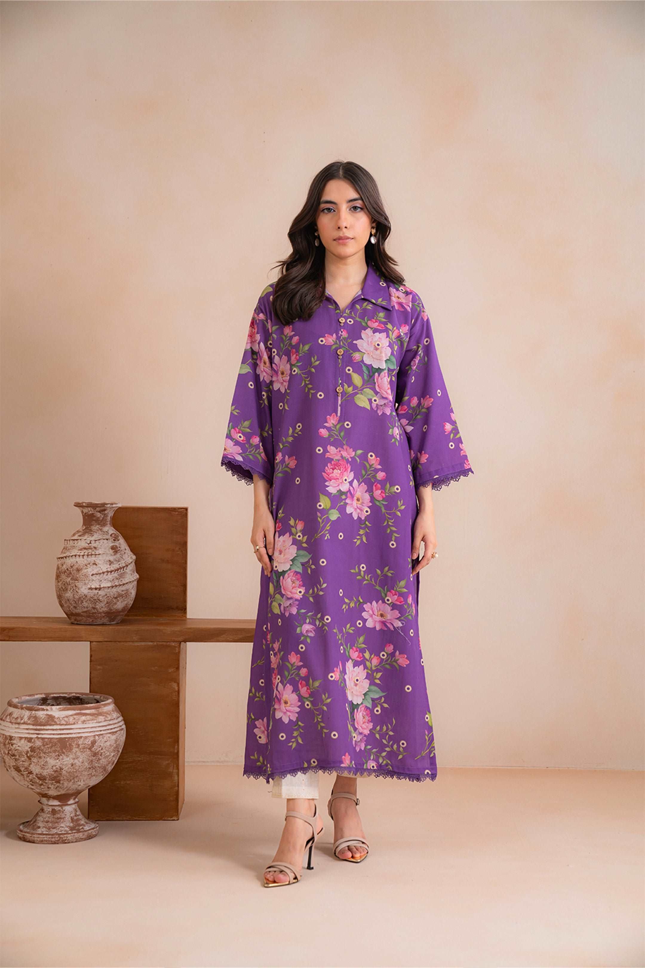 1 Piece Printed Khaddar Shirt Beyond East Official