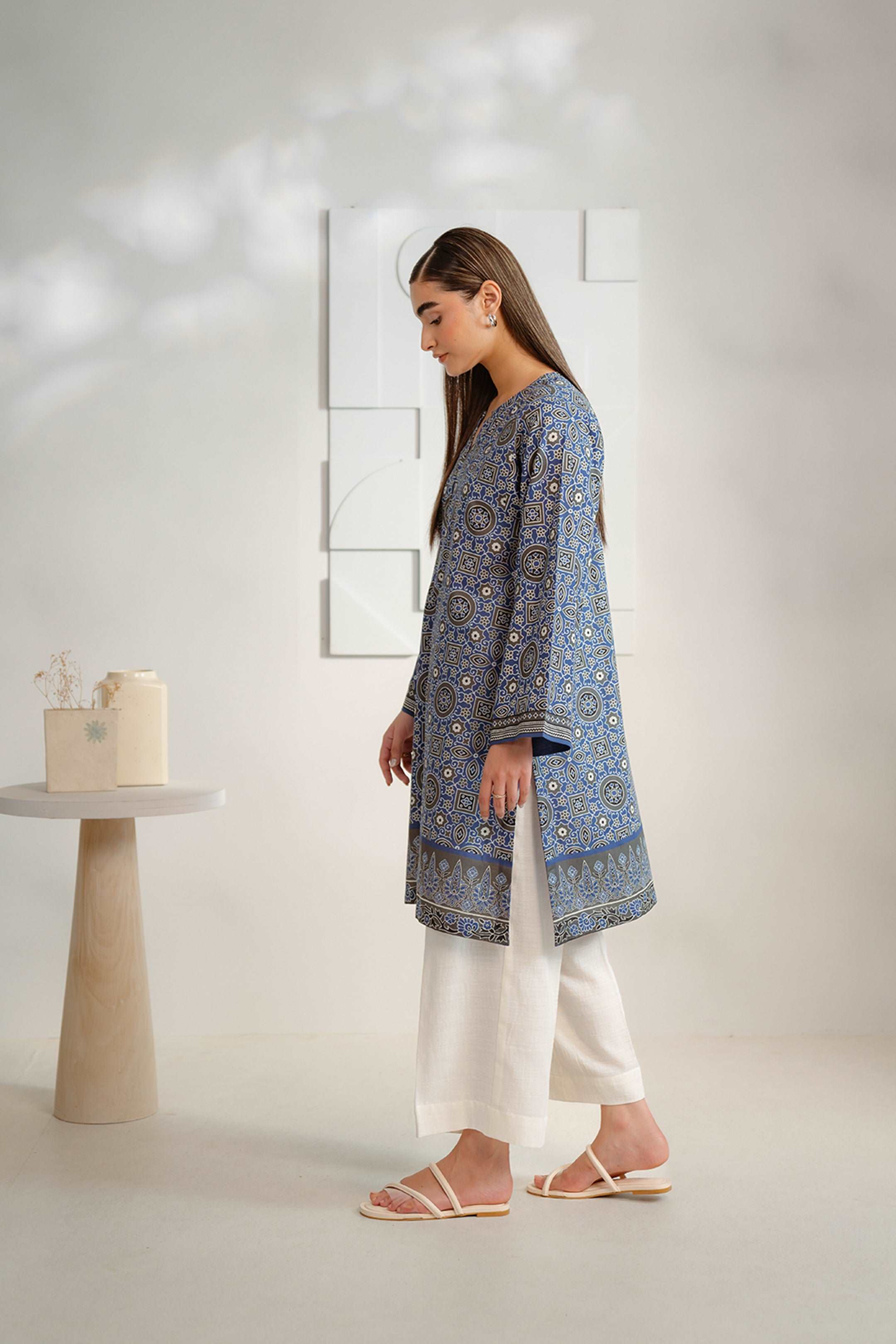 1 Piece Printed Khaddar Shirt Pret Winter-24