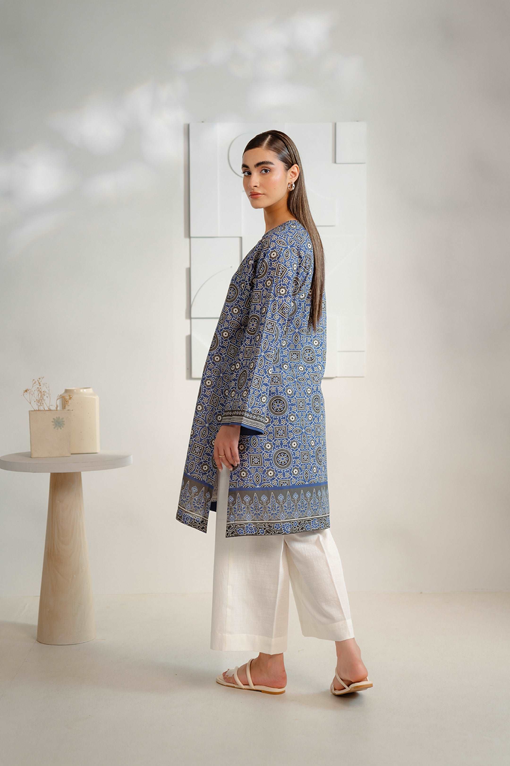 1 Piece Printed Khaddar Shirt Pret Winter-24