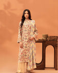 2 Piece Printed Linen Suit Unstitched Winter-24