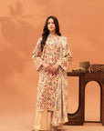 2 Piece Printed Linen Suit Unstitched Winter-24