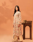 2 Piece Printed Linen Suit Unstitched Winter-24