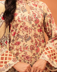 2 Piece Printed Linen Suit Unstitched Winter-24