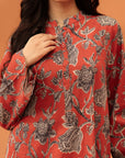 2 piece printed suit