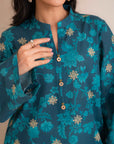 1 Piece Printed Khaddar Shirt Unstitched Winter-24