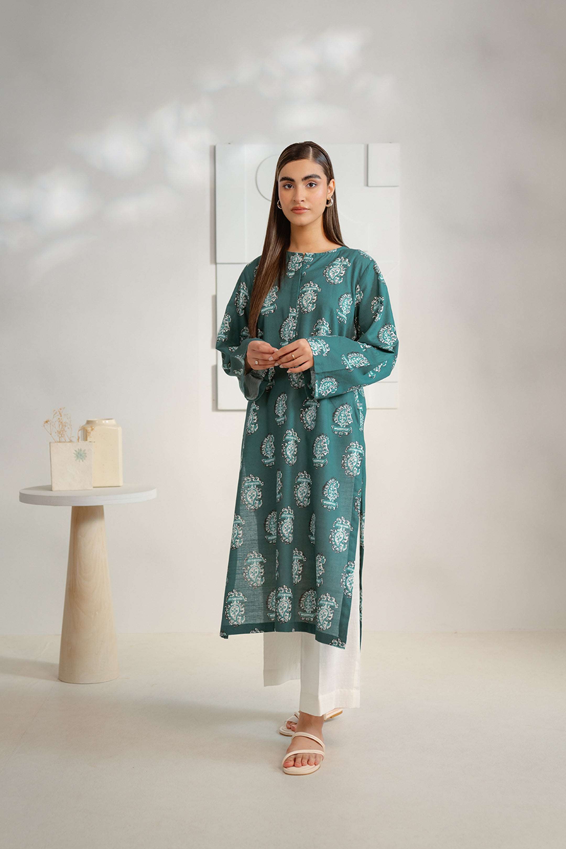 1 Piece Printed Khaddar Shirt Pret Winter-24