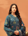 3 Piece Printed Khaddar Suit Unstitched Winter-24