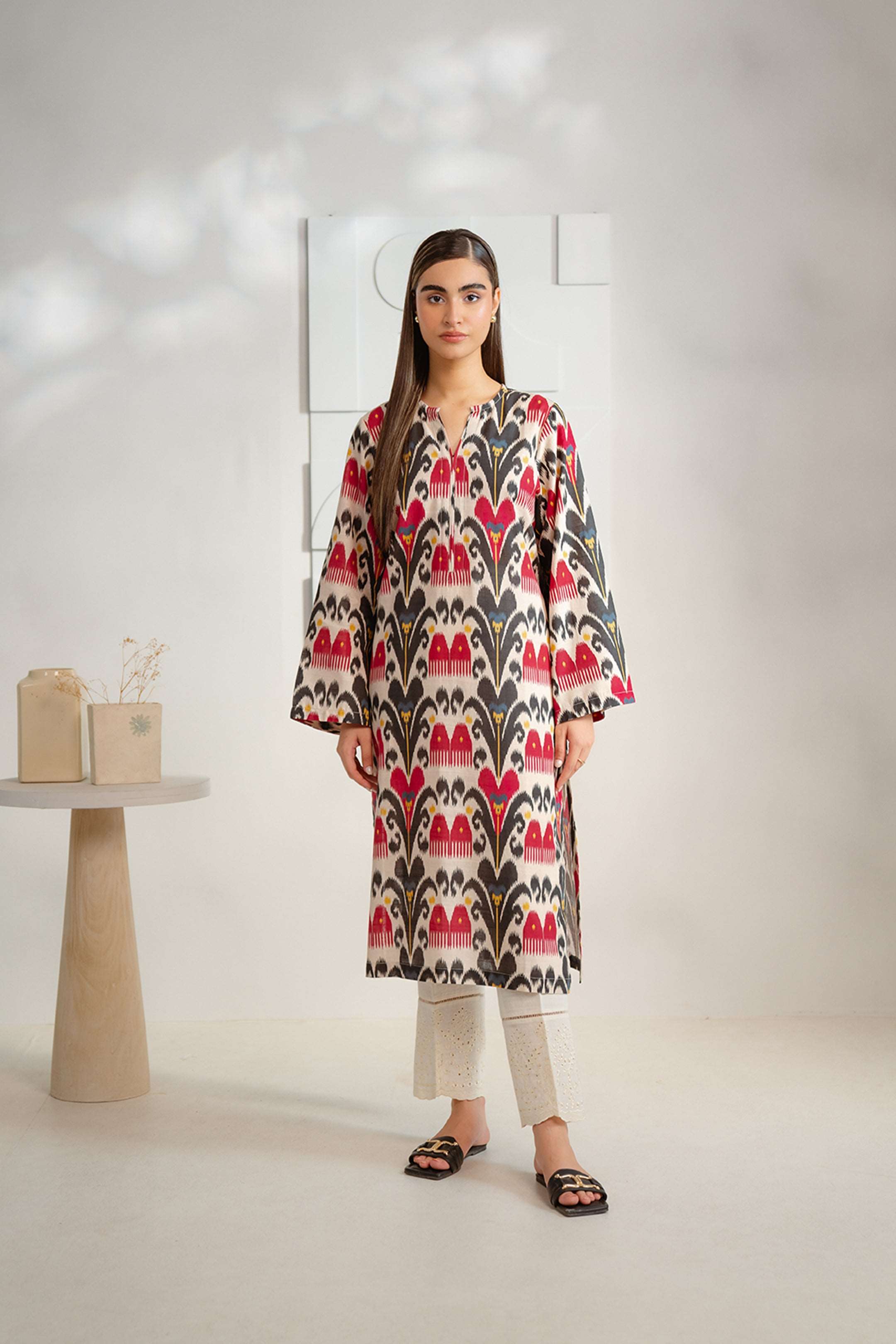 1 Piece Printed Khaddar Shirt Pret Winter-24